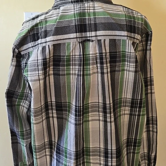 The North Face Green and Black Casual Button Down Shirt, XL, Euc - Picture 4 of 5